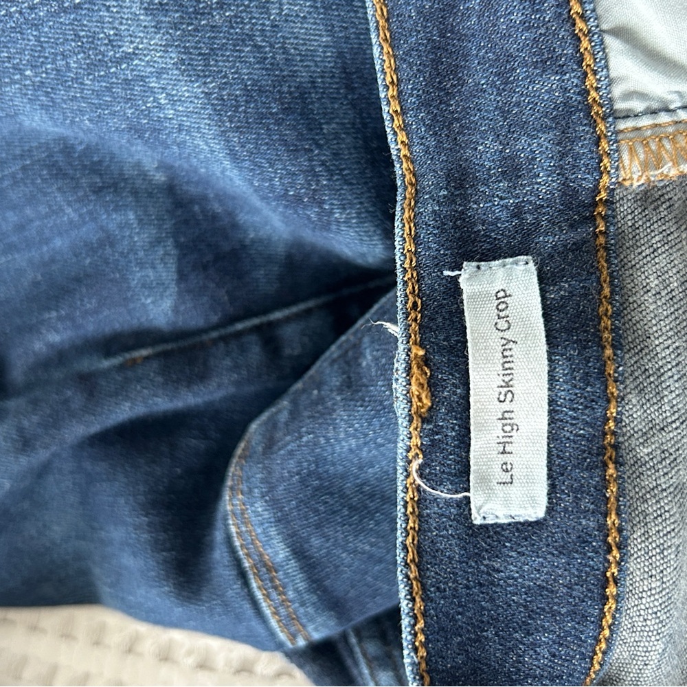 Frame Le High Skinny Crop Jeans in Dark Indigo - Picture 4 of 5